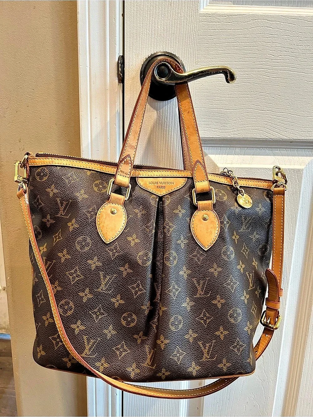 Louis Vuitton Retiro PM Monogram Canvas Tote in Brown & Tan